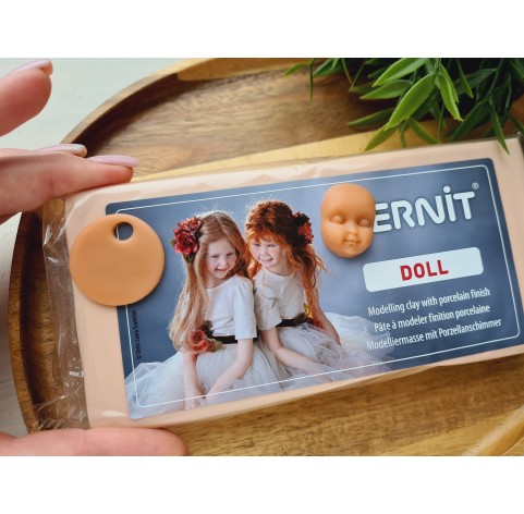 Cernit Doll, sun tan, Nr. 855, 500g (17.63oz), oven-hardening polymer clay