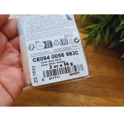 Cernit Nature, granite, Nr. 983, 56g (1.98oz), oven-hardening polymer clay