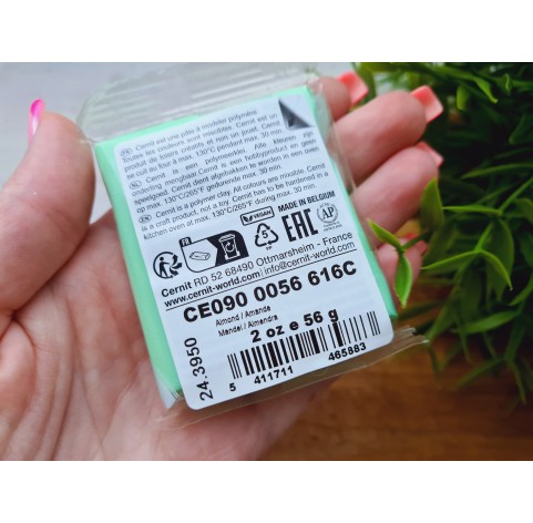 Cernit Number One, almond, Nr. 616, 56g (2oz), oven-hardening polymer clay