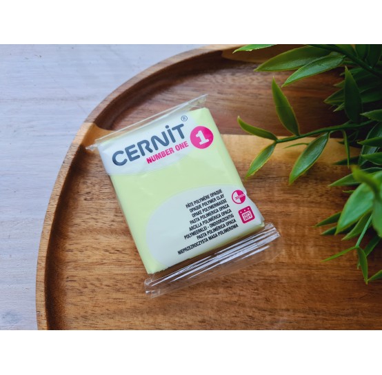 Cernit Number One, pastel yellow, Nr. 731, 56g (2oz), oven-hardening polymer clay