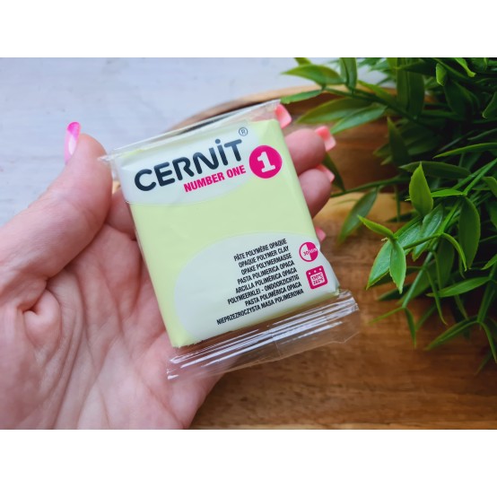 Cernit Number One, pastel yellow, Nr. 731, 56g (2oz), oven-hardening polymer clay