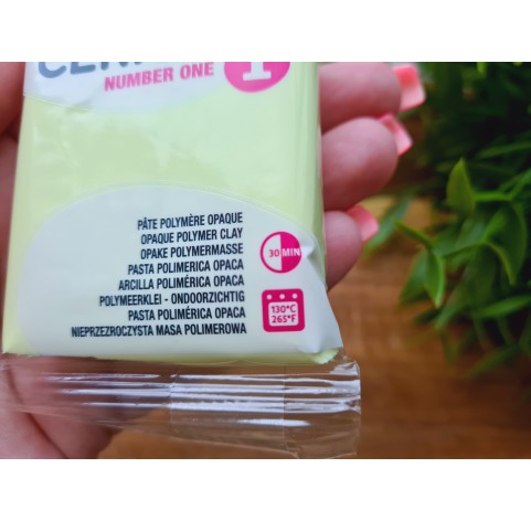 Cernit Number One, pastel yellow, Nr. 731, 56g (2oz), oven-hardening polymer clay