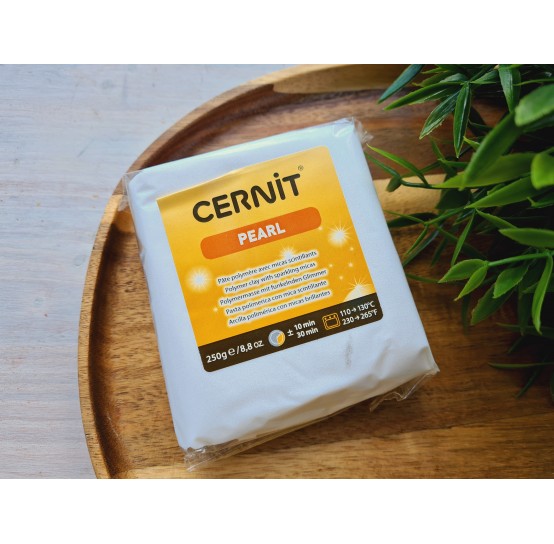 Cernit Pearl, pearl white, Nr.085, 250 g (8.82oz), BIG PACK, oven-hardening polymer clay