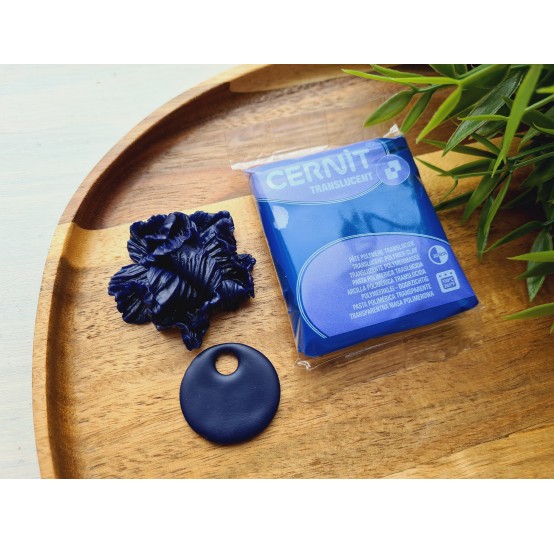 Cernit Translucent, blueberry, Nr.249, 56 gr, oven-bake polymer clay