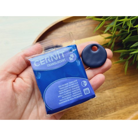 Cernit Translucent, blueberry, Nr.249, 56 gr, oven-bake polymer clay