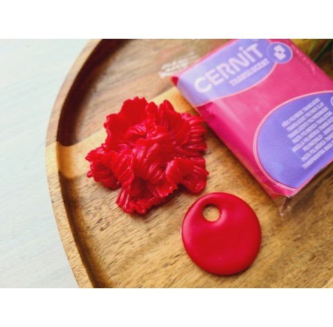 Cernit Translucent, grenade, Nr.453, 56 gr, oven-bake polymer clay