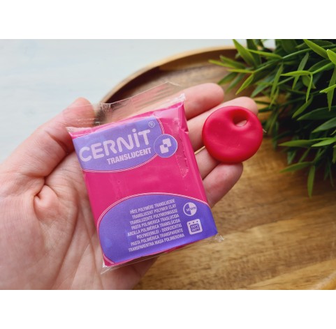 Cernit Translucent, grenade, Nr.453, 56 gr, oven-bake polymer clay