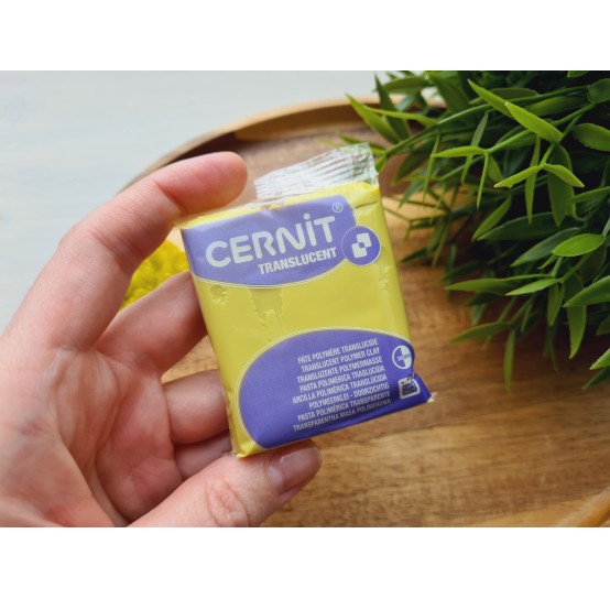 Cernit Translucent, mirabelle, Nr. 606, 56 gr, oven-bake polymer clay