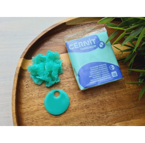 Cernit Translucent, jade, Nr.641, 56 gr, oven-bake polymer clay