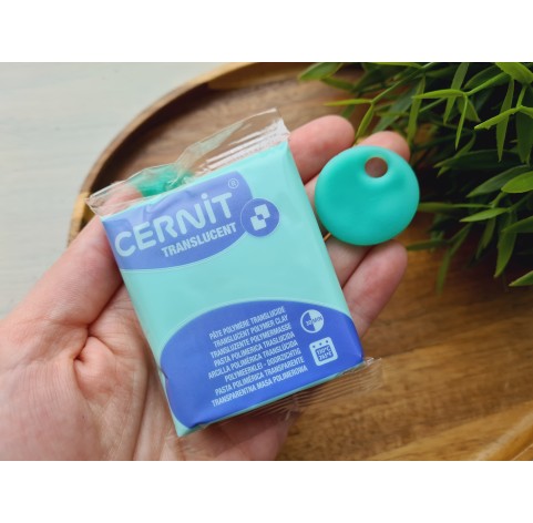 Cernit Translucent, jade, Nr.641, 56 gr, oven-bake polymer clay