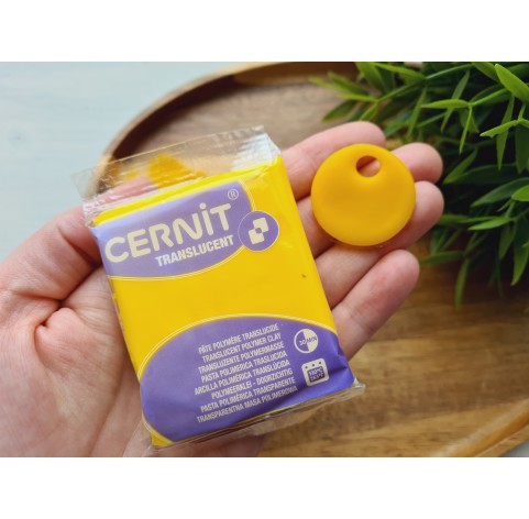 Cernit Translucent, maize, Nr. 719, 56 gr, oven-bake polymer clay