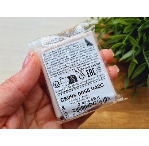 Cernit Number One, biscuit, Nr. 042, 56g (2oz), oven-hardening polymer clay