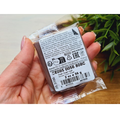 Cernit Number One, nougat, Nr. 808, 56g (2oz), oven-hardening polymer clay