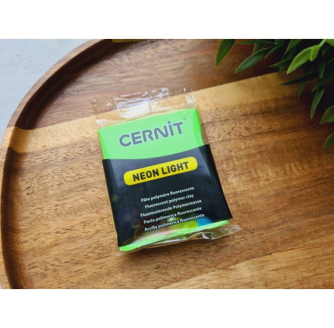 Cernit Neon, green, Nr. 600, 56g (2oz), oven-bake polymer clay