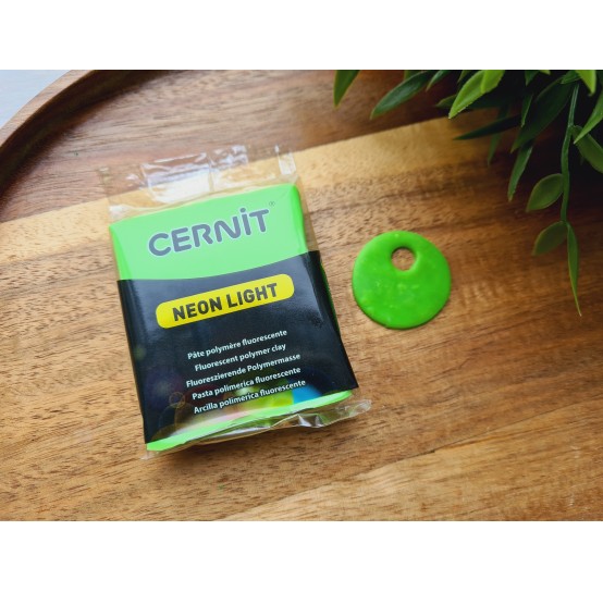 Cernit Neon, green, Nr. 600, 56g (2oz), oven-bake polymer clay