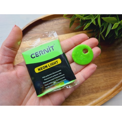 Cernit Neon, green, Nr. 600, 56g (2oz), oven-bake polymer clay
