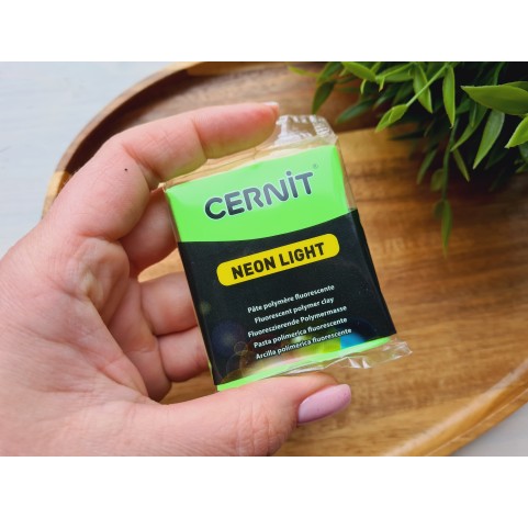 Cernit Neon, green, Nr. 600, 56g (2oz), oven-bake polymer clay