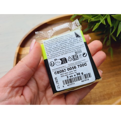 Cernit Neon, yellow, Nr. 700, 56g (2oz), oven-bake polymer clay