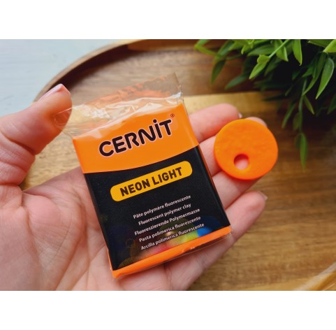 Cernit Neon, orange, Nr. 752, 56g (2oz), oven-bake polymer clay
