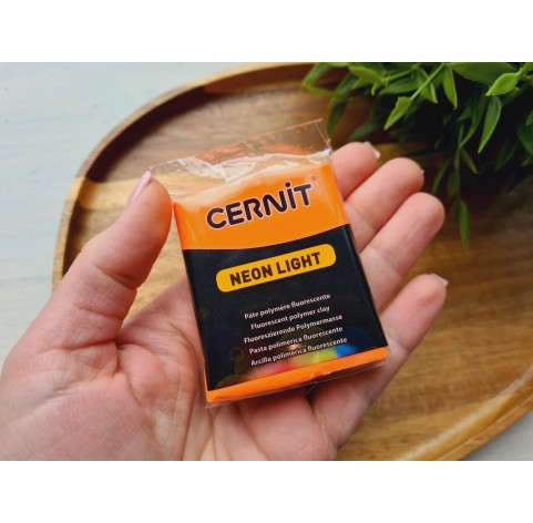 Cernit Neon, orange, Nr. 752, 56g (2oz), oven-bake polymer clay