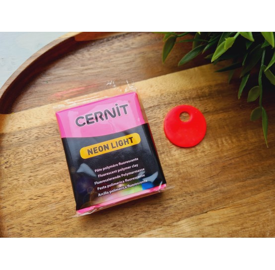 Cernit Neon, fuchsia, Nr. 922, 56g (2oz), oven-hardening polymer clay