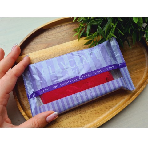 Self-hardening marshmallow polymer clay by DECO, red, 55 g