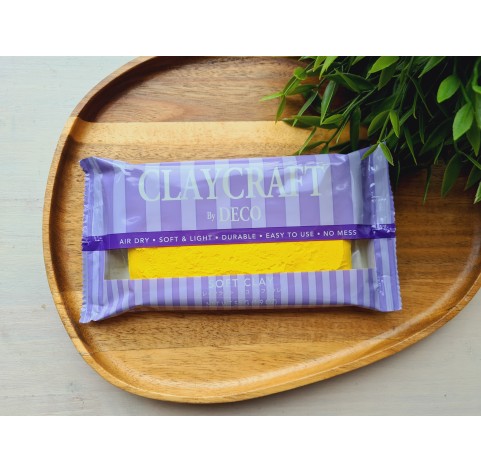 Self-hardening marshmallow polymer clay by DECO, yellow, 55 g