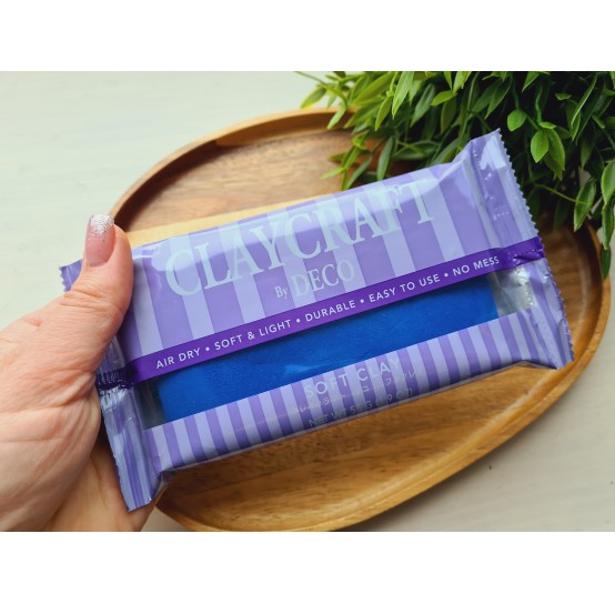 Self-hardening marshmallow polymer clay by DECO, blue, 55 g