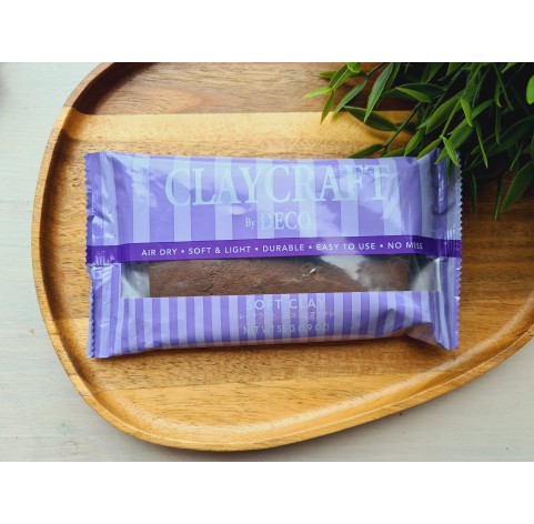Self-hardening marshmallow polymer clay by DECO, brown, 55 g