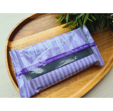 Self-hardening marshmallow polymer clay by DECO, black, 55 g