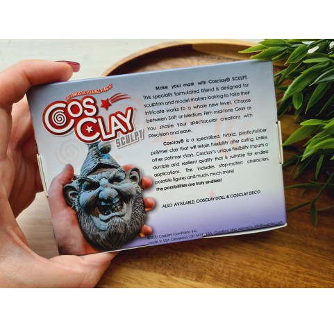 CosClay Sculpt Gray Soft, 453g (1 lb)