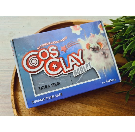 CosClay Sculpt Gray Extra Firm, 453g (1 lb)
