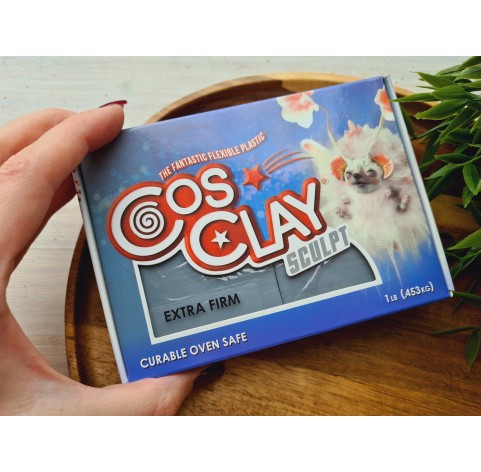 CosClay Sculpt Gray Extra Firm, 453g (1 lb)