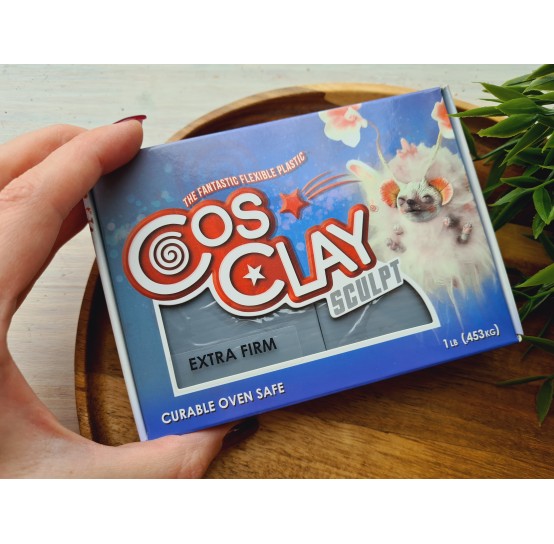 CosClay Sculpt Gray Extra Firm, 453g (1 lb)