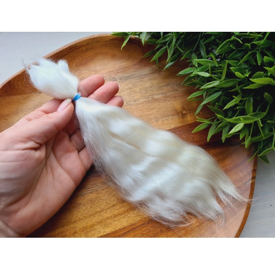 Natural Mohair Doll Hair (Not painted) 20-25 cm, ~ 10 g.