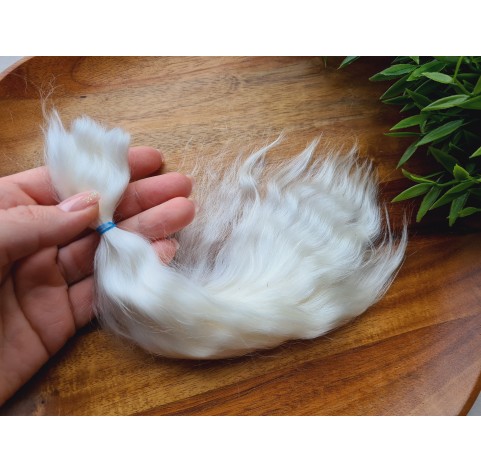 Natural Mohair Doll Hair (Not painted) 20-25 cm, ~ 10 g.