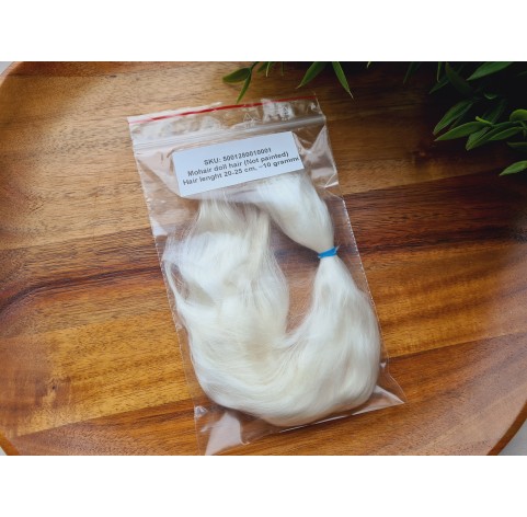 Natural Mohair Doll Hair (Not painted) 20-25 cm, ~ 10 g.