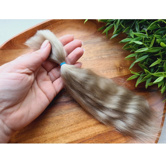 Natural Mohair Doll Hair (Ash blond) 20-25 cm, ~ 10 g.