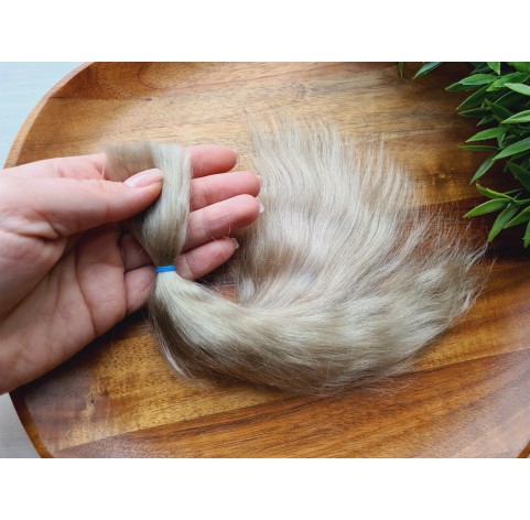 Natural Mohair Doll Hair (Ash blond) 20-25 cm, ~ 10 g.