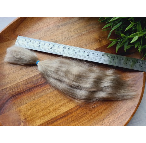 Natural Mohair Doll Hair (Ash blond) 20-25 cm, ~ 10 g.