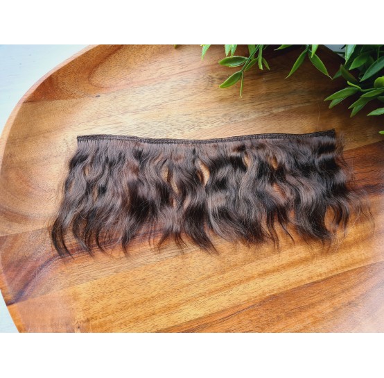 Mohair weft (Espresso), ~ 20 cm long, hair length 6-8 cm