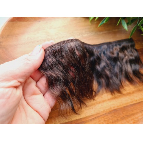 Mohair weft (Espresso), ~ 20 cm long, hair length 6-8 cm