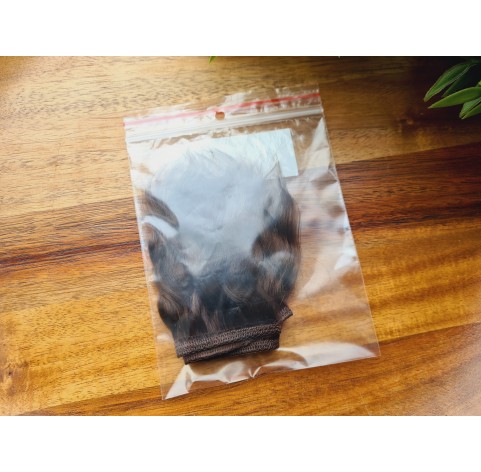 Mohair weft (Espresso), ~ 20 cm long, hair length 6-8 cm