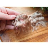 Mohair weft (Pearl blonde), ~ 20 cm long, hair length 6-8 cm
