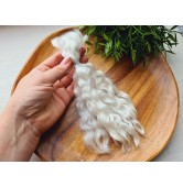 Natural Mohair doll hair, wavy (Not painted) 20-25 cm, ~ 10 g.