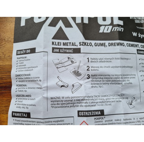Bripox Poxipol epoxy glue, transparent, 14 ml