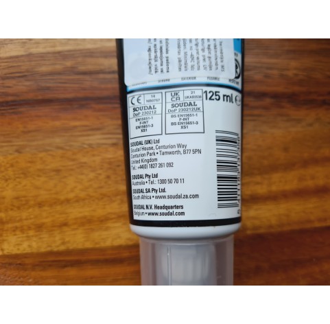 Soudal Fix ALL Crystal Transparent Adhesive Sealant, 125 ml