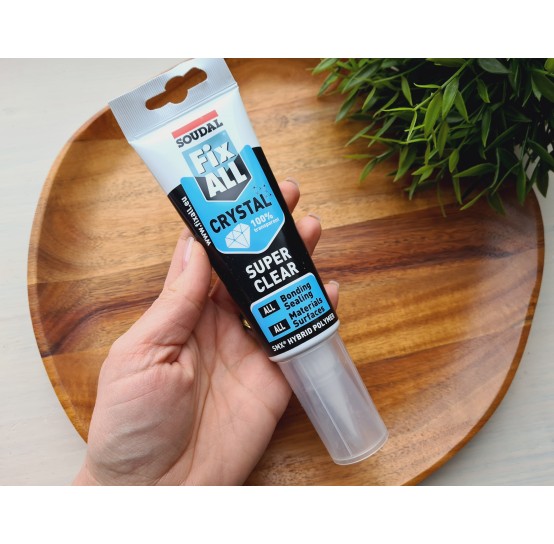 Soudal Fix ALL Crystal Transparent Adhesive Sealant, 125 ml