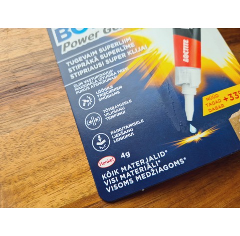 Loctite, Super Bond power gel, universal glue, transparent, 4g