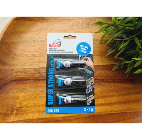 Glue instant Ravus Super strong, 3x1g
